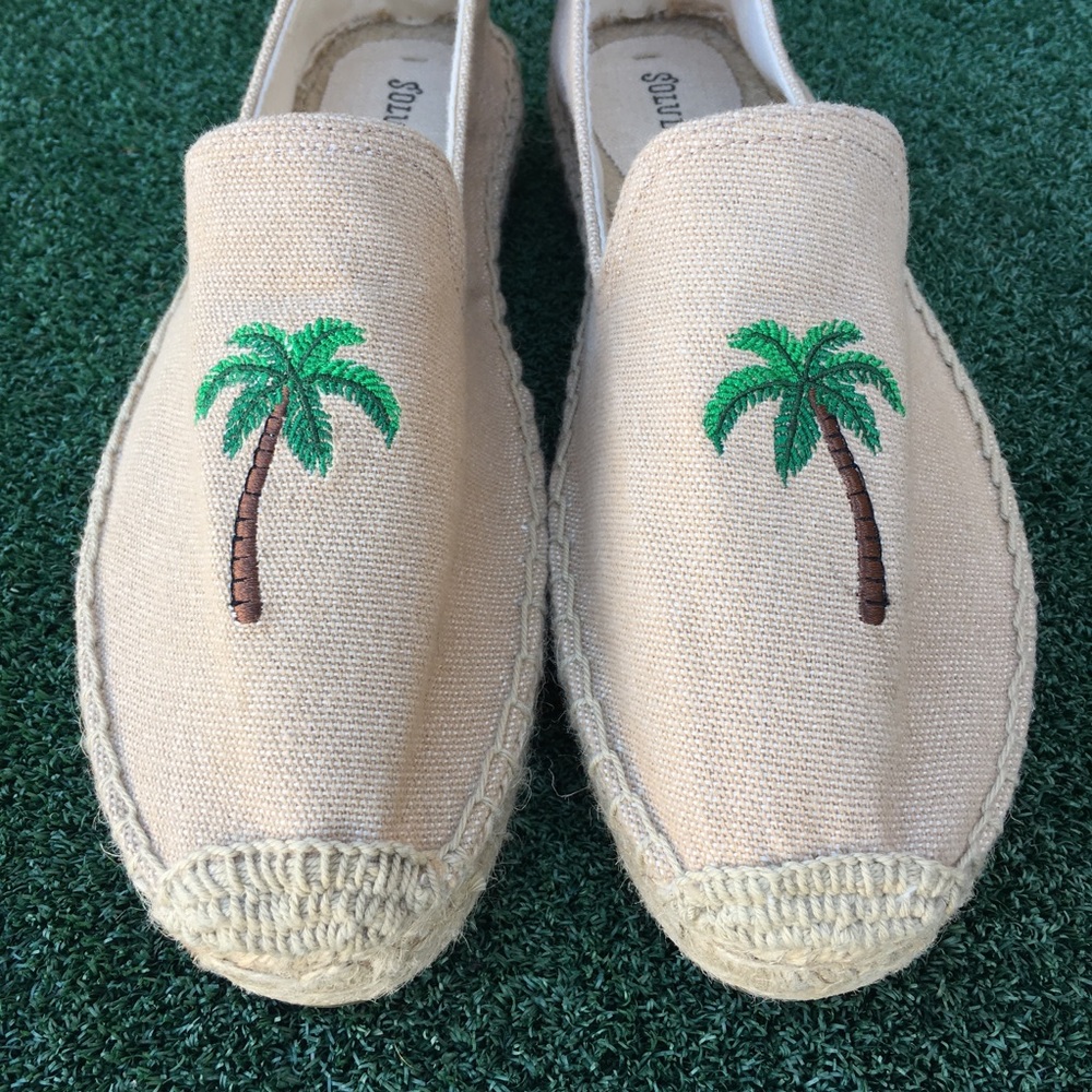 NWT Soludos Palm Tree Smoking Slipper 10 - Picture 5 of 8